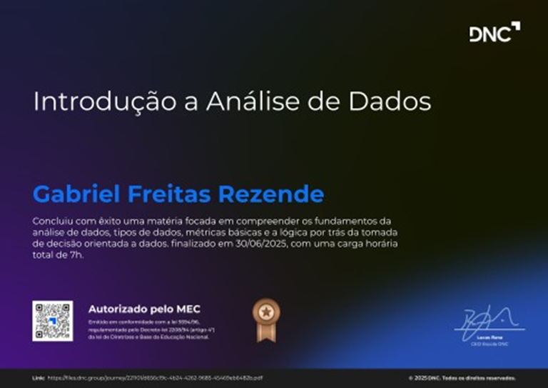 Introdução à Análise de Dados